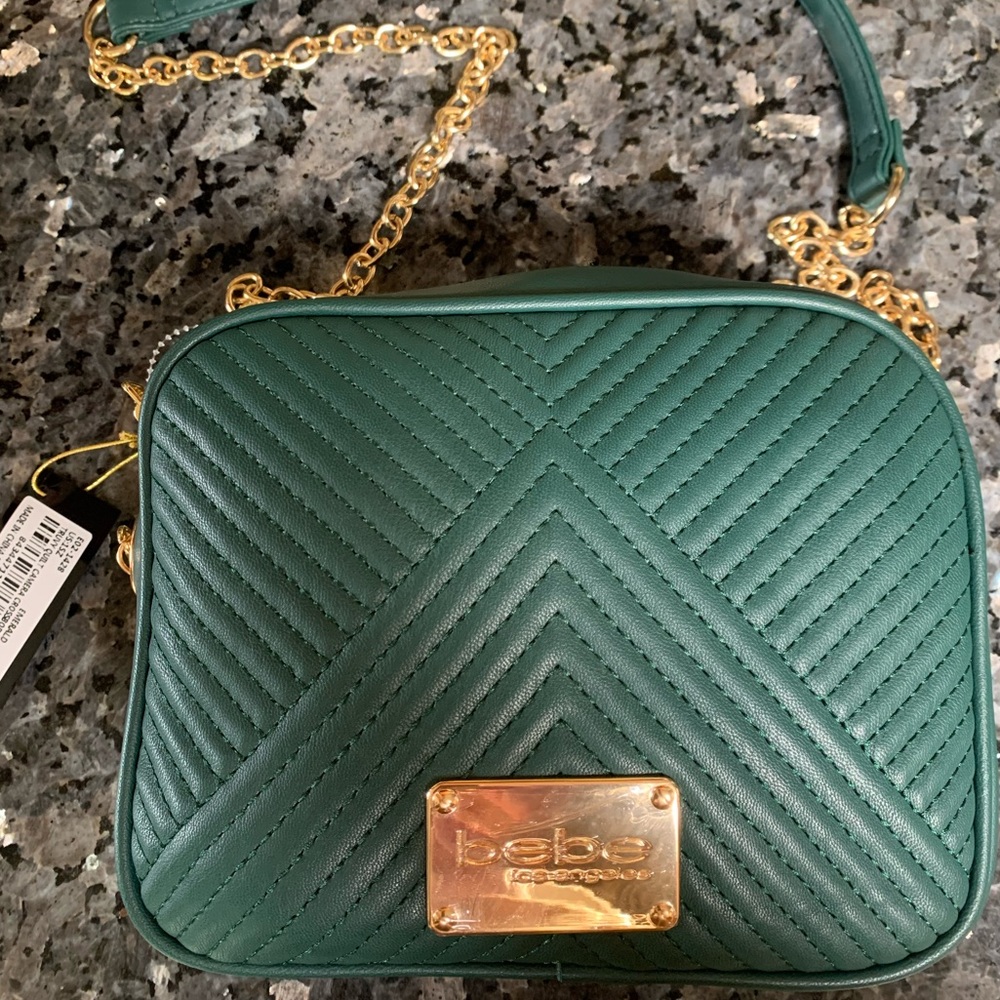 BEBE Emerald camera crossbody purse
